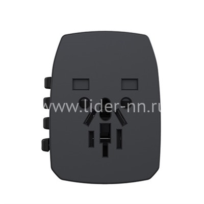 Сетевой универсальный адаптер AWEI C-36 4 USB/5V-2.4A (черный)