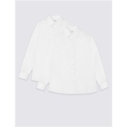 Boys' 2pk Skinny Fit Stretch School Shirts (2-16 Yrs)