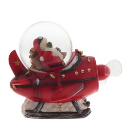 GAEM Фигурка декор в стекл шаре "Дед Мороз" (движ с подсвет, ААх2 н/п), D 8 см, L15 W12 H14 см