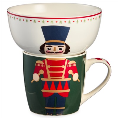 НАБОР ПОСУДЫ LEFARD "ЩЕЛКУНЧИК" 2 ПР. (КРУЖКА 360МЛ, САЛАТНИК 500МЛ)