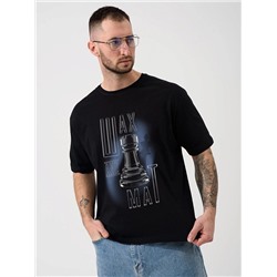 Мужская футболка "Шах и мат" 2439-К / Черный