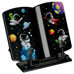 Подставка для книг Стамм "Космонавты", 200 x 200 x 25 мм, пластиковая, МИКС
