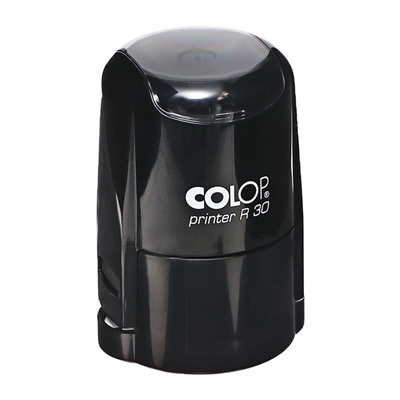 Оснастка для круглой печати автоматическая COLOP Printer R=30, диаметр 30 мм, с крышкой, корпус чёрный