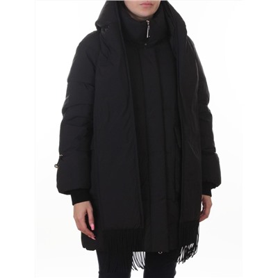 H781 BLACK Куртка зимняя женская (200 гр. холлофайбер)
