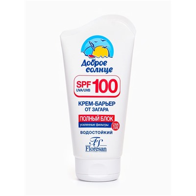 Крем-барьер от загара водостойкий Floresan полный блок, 125 мл