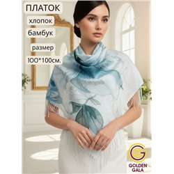 Платок с кистями цветочный принт 3D  Арт: С2512/10