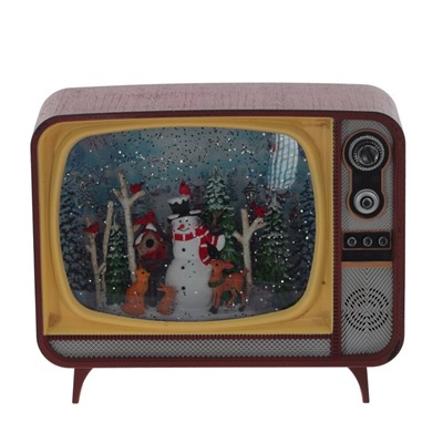GAEM Изделие декоративное "Телевизор" (подсвет,вьюга,музыка, LR14х3 н/п +USB 100 см), L2, L21 W12 H17 см