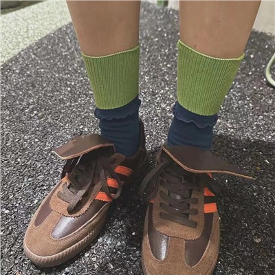 Tide, cotton trend knee socks for men and women, internet celebrity, mid-length