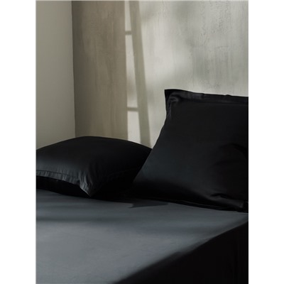 Простыня 1.5 спальная SL Home Tencel, 160×235 см, чёрная, тенсель