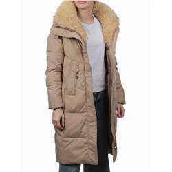 9101 BEIGE Пальто зимнее женское (170 гр. холлофайбер)