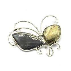 Брошь пирит 55*44мм