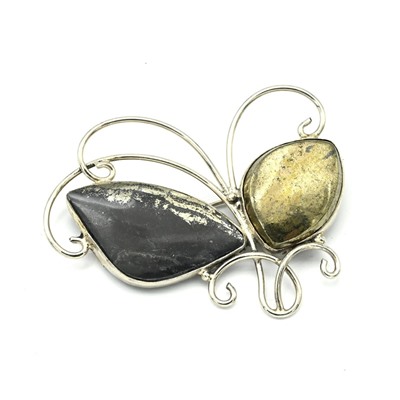 Брошь пирит 55*44мм