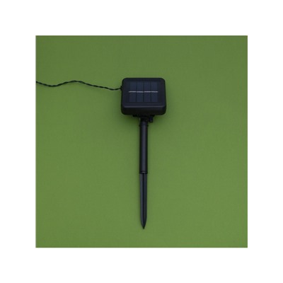 Гирлянда «Нить», 4.5 м, уличная, с насадками «Шарик», IP44, 30 LED, 2 режима, солнечная батарея, тёмная нить, свечение жёлтое