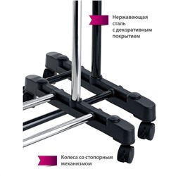 Вешалка для одежды 1600х430х1550мм напольная раздвижная УЮТ-3001