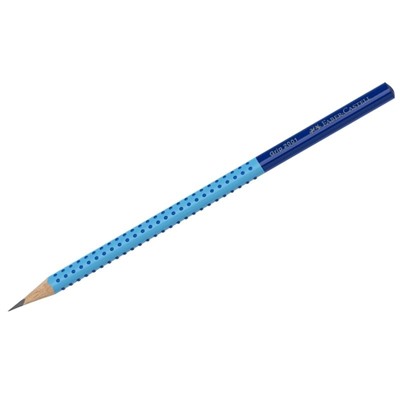 Карандаш ч/г Faber-Castell "Grip 2001 Two Tone", B, трехгран., заточен., голуб.-синий корп.