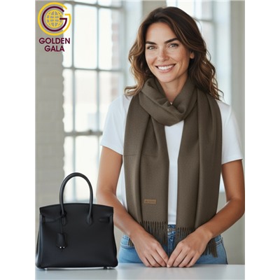 Шарф теплый женский кашемировый Арт 2581Ш/01 (темно-коричневый)