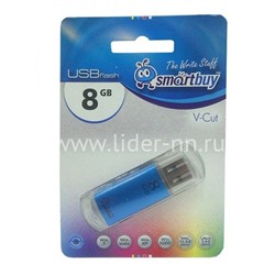 USB Flash 8GB SmartBuy V-Cut синий 2.0