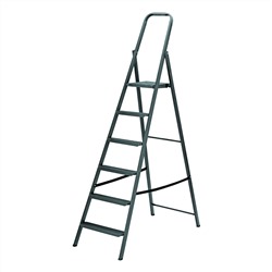 Стремянка 6 ступеней, компактная, стальная Сибртех