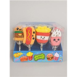 Воздушный зефир на палочке «Заплющь зефирку! ФАСТФУД», 24шт.