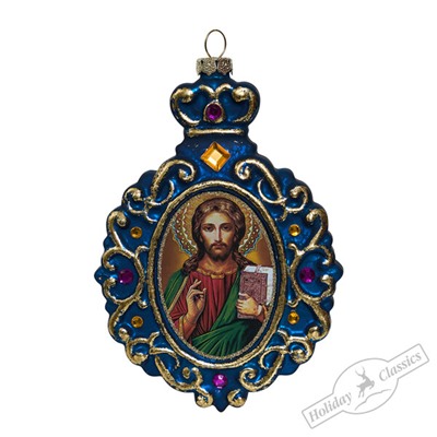 Овал "Рождество Христово" винтаж (стекло) 9х2х13 см