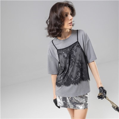 Футболка со съемным топом, Модный тандем (2 в 1)