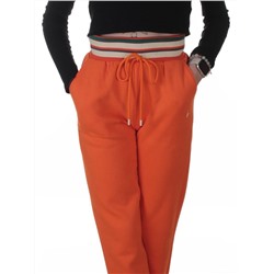 2615 ORANGE Брюки утепленные спортивные женские (85% хлопок, 10% полиэстер, 5% спандекс)