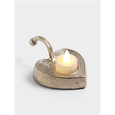 Подсвечник с ручкой «Сердце», 12×9.5×5.5 см, алюминий