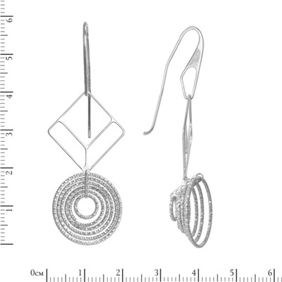 Серьги длинные, Италия BRI3516A-1
