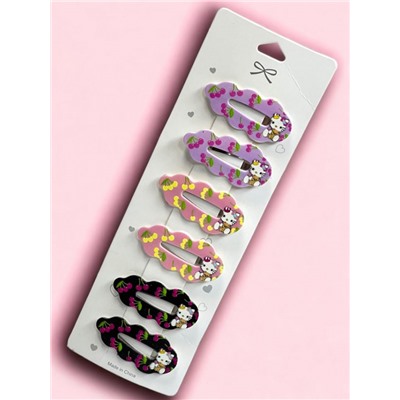 Набор детских зажимов для волос "Тик-так" 6 шт ТК5 тип 1