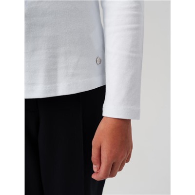 Футболка-поло с длинным рукавом для девочки