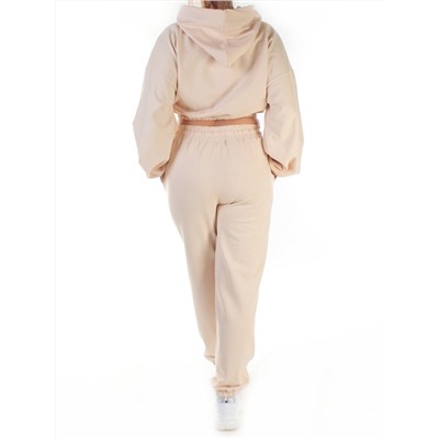 Y303 BEIGE Спортивный костюм женский (100% хлопок)