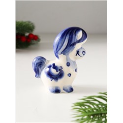 Фигурка фарфор «Лошадь Василиса», 8×6.5×3.5 см, гжель