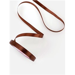 Лента атласная, 10 мм, 23±1 м, тёмно-коричневая №32