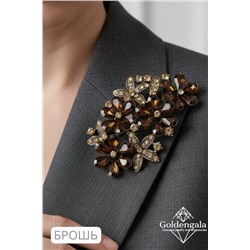 Брошь крупная с кристаллами БР4/3 модель БРО/12