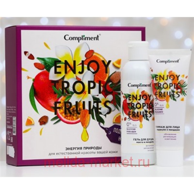Compliment Подарочный набор Enjoy Tropic Fruits Гель для душа 200мл+гоммаж для лица 80мл №1400