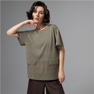 Футболка с акцентными строчками, Стальной взгляд