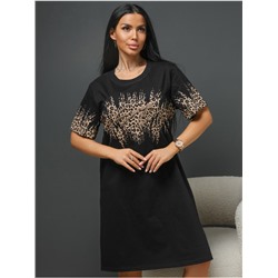 Платье домашнее "Саваж" Черный Коричневый