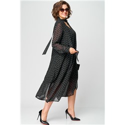 Платье EVA GRANT 7293 черный горох