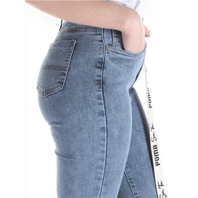 D1053 BLUE Джинсы зауженные женские DENIM