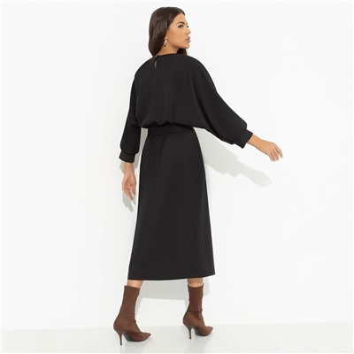 Платье из костюмной ткани, Ты входишь–мода замирает (черное)