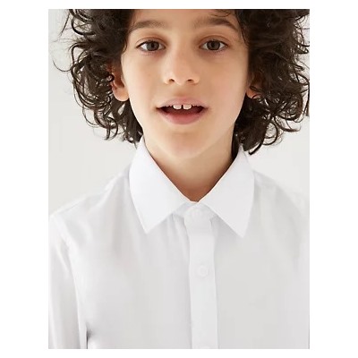 3pk Boys' Plus Fit Easy Iron School Shirts (4-18 Yrs)