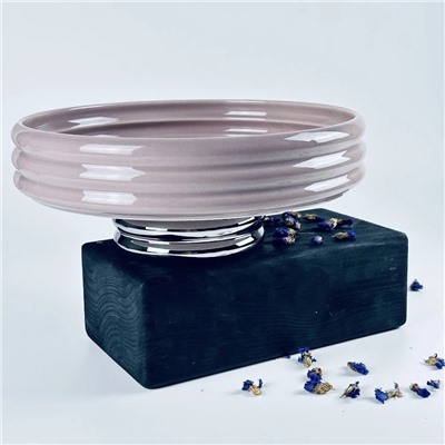 163-070 Фруктовница 26см на ножке MULTICOLOR в под.уп.(х8)Фарфор