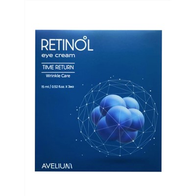 AVELIUM Крем для кожи вокруг глаз с ретинолом / Retinol Eye Cream Time Return Wrinkle Care, 15 мл x 3 шт.