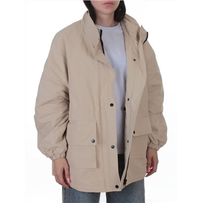 3089 BEIGE Куртка демисезонная женская (100 гр. холлофайбер)