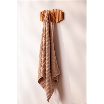 Полотенце банное Waves бежевого цвета из коллекции Essential, 70х140 см