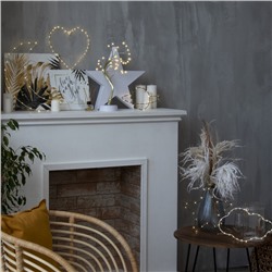 УЦЕНКА Светодиодный куст «Жемчужины золотистые» 45 см, 36 LED, постоянное свечение, батарейки ААх3, USB, свечение тёплое белое