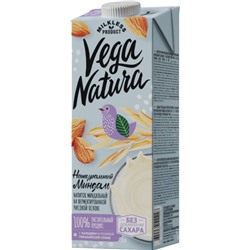 Напиток Рисово-миндальный БЕЗ САХАРА тм "Vega Natura" мдж. 1,2% 1л