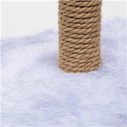 Комплекс для кошек с когтеточкой, угловой, с гамаком, 48 х 48 х 171 см, серый