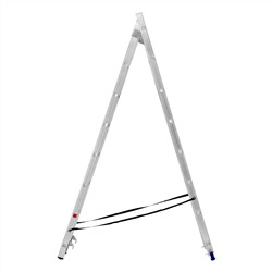 Лестница, 2 х 8 ступеней, алюминиевая, двухсекционная, Сибртех