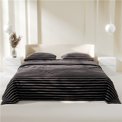 Постельное бельё Этель 2 сп Black stripes 175х215 см, 200х220 см, 70х70 см-2 шт, 100% хлопок, поплин